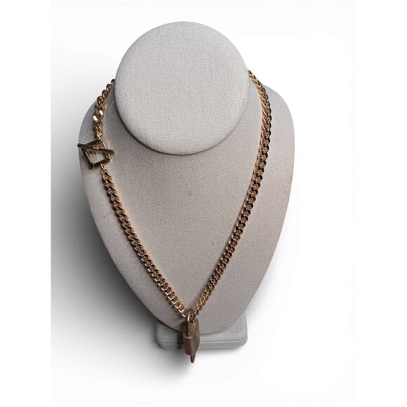 Authentic Louis Vuitton Lock & Key 301 Gold Padlock w 20” Gold Plated Chain - Picture 9 of 14